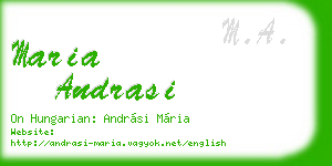 maria andrasi business card